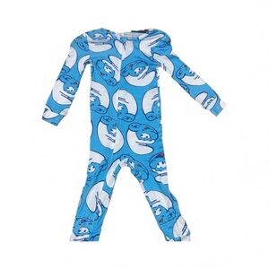 Smurfs Themed Kids Zippy  bamboo Pajamas in Blue